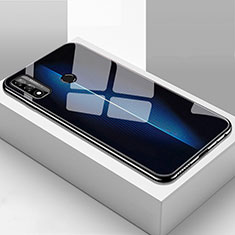 Coque Rebord Contour Silicone et Vitre Miroir Housse Etui T01 pour Huawei Nova Lite 3 Plus Bleu