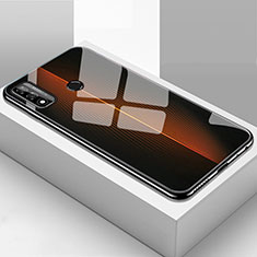 Coque Rebord Contour Silicone et Vitre Miroir Housse Etui T01 pour Huawei Nova Lite 3 Plus Orange