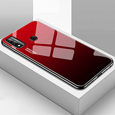 Coque Rebord Contour Silicone et Vitre Miroir Housse Etui T01 pour Huawei P Smart (2020) Rouge