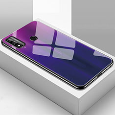 Coque Rebord Contour Silicone et Vitre Miroir Housse Etui T01 pour Huawei P Smart (2020) Violet