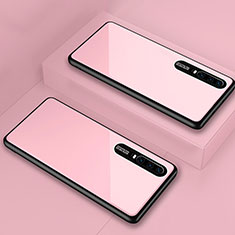 Coque Rebord Contour Silicone et Vitre Miroir Housse Etui T01 pour Huawei P30 Rose