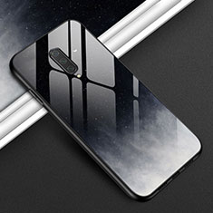 Coque Rebord Contour Silicone et Vitre Miroir Housse Etui T01 pour OnePlus 8 Gris