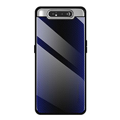 Coque Rebord Contour Silicone et Vitre Miroir Housse Etui T01 pour Samsung Galaxy A80 Violet