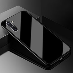 Coque Rebord Contour Silicone et Vitre Miroir Housse Etui T01 pour Samsung Galaxy Note 10 5G Noir
