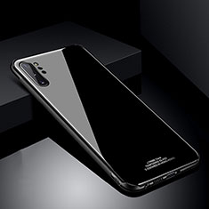 Coque Rebord Contour Silicone et Vitre Miroir Housse Etui T01 pour Samsung Galaxy Note 10 Plus Noir