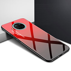 Coque Rebord Contour Silicone et Vitre Miroir Housse Etui T01 pour Xiaomi Mi 10T Lite 5G Rouge