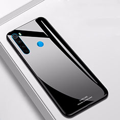Coque Rebord Contour Silicone et Vitre Miroir Housse Etui T01 pour Xiaomi Redmi Note 8 Noir