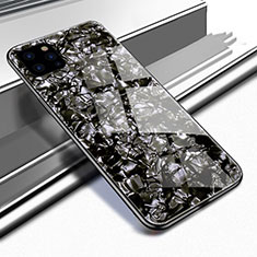 Coque Rebord Contour Silicone et Vitre Miroir Housse Etui T02 pour Apple iPhone 11 Pro Max Noir