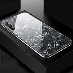 Coque Rebord Contour Silicone et Vitre Miroir Housse Etui T02 pour Huawei Honor 20S Noir