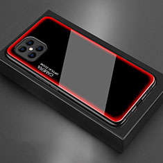 Coque Rebord Contour Silicone et Vitre Miroir Housse Etui T02 pour Huawei Nova 8 SE 5G Rouge