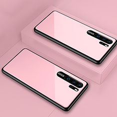 Coque Rebord Contour Silicone et Vitre Miroir Housse Etui T02 pour Huawei P30 Pro New Edition Rose