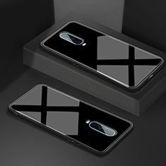 Coque Rebord Contour Silicone et Vitre Miroir Housse Etui T02 pour Oppo R17 Pro Noir