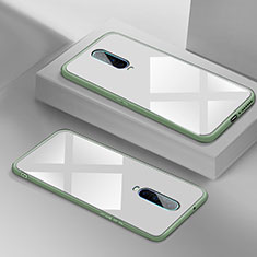 Coque Rebord Contour Silicone et Vitre Miroir Housse Etui T02 pour Oppo RX17 Pro Blanc