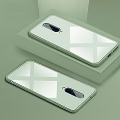 Coque Rebord Contour Silicone et Vitre Miroir Housse Etui T02 pour Oppo RX17 Pro Vert