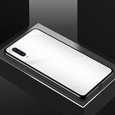 Coque Rebord Contour Silicone et Vitre Miroir Housse Etui T02 pour Samsung Galaxy A70 Blanc