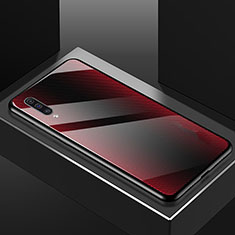 Coque Rebord Contour Silicone et Vitre Miroir Housse Etui T02 pour Samsung Galaxy A70 Rouge