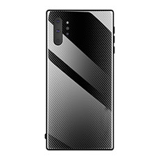 Coque Rebord Contour Silicone et Vitre Miroir Housse Etui T02 pour Samsung Galaxy Note 10 Plus Noir