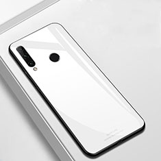 Coque Rebord Contour Silicone et Vitre Miroir Housse Etui T03 pour Huawei Honor 20E Blanc
