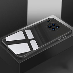 Coque Rebord Contour Silicone et Vitre Miroir Housse Etui T03 pour Huawei Mate 30 Pro 5G Noir