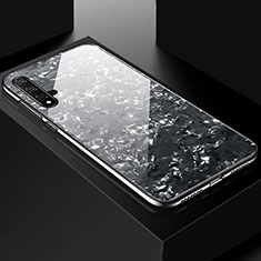 Coque Rebord Contour Silicone et Vitre Miroir Housse Etui T03 pour Huawei Nova 5 Noir