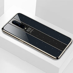 Coque Rebord Contour Silicone et Vitre Miroir Housse Etui T03 pour Oppo RX17 Pro Noir