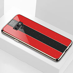 Coque Rebord Contour Silicone et Vitre Miroir Housse Etui T03 pour Samsung Galaxy Note 9 Rouge