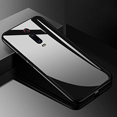 Coque Rebord Contour Silicone et Vitre Miroir Housse Etui T03 pour Xiaomi Redmi K20 Noir