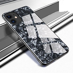 Coque Rebord Contour Silicone et Vitre Miroir Housse Etui T04 pour Apple iPhone 11 Noir
