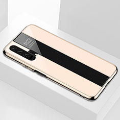 Coque Rebord Contour Silicone et Vitre Miroir Housse Etui T04 pour Huawei Honor 20 Pro Or
