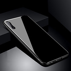 Coque Rebord Contour Silicone et Vitre Miroir Housse Etui T04 pour Samsung Galaxy A70 Noir