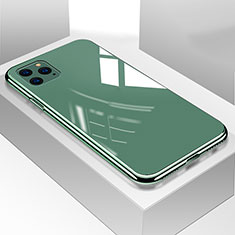 Coque Rebord Contour Silicone et Vitre Miroir Housse Etui T05 pour Apple iPhone 11 Pro Max Vert