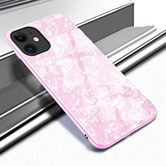 Coque Rebord Contour Silicone et Vitre Miroir Housse Etui T05 pour Apple iPhone 11 Rose
