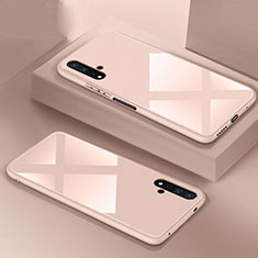 Coque Rebord Contour Silicone et Vitre Miroir Housse Etui T05 pour Huawei Nova 5T Rose