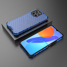 Coque Rebord Contour Silicone et Vitre Transparente Housse Etui 360 Degres AM2 pour Huawei Honor X6S Bleu