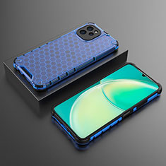 Coque Rebord Contour Silicone et Vitre Transparente Housse Etui 360 Degres AM2 pour Huawei Nova Y61 Bleu