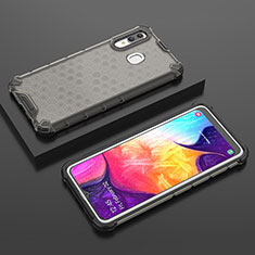 Coque Rebord Contour Silicone et Vitre Transparente Housse Etui 360 Degres AM2 pour Samsung Galaxy A20 Noir