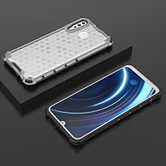 Coque Rebord Contour Silicone et Vitre Transparente Housse Etui 360 Degres AM2 pour Samsung Galaxy A40s Blanc