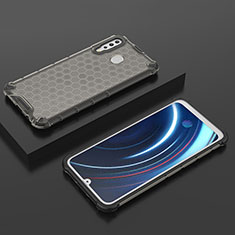 Coque Rebord Contour Silicone et Vitre Transparente Housse Etui 360 Degres AM2 pour Samsung Galaxy A40s Noir