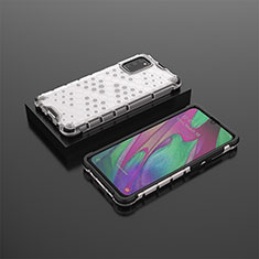Coque Rebord Contour Silicone et Vitre Transparente Housse Etui 360 Degres AM2 pour Samsung Galaxy A41 Blanc
