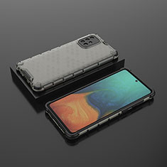 Coque Rebord Contour Silicone et Vitre Transparente Housse Etui 360 Degres AM2 pour Samsung Galaxy A71 4G A715 Noir