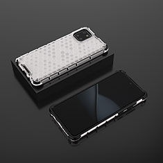Coque Rebord Contour Silicone et Vitre Transparente Housse Etui 360 Degres AM2 pour Samsung Galaxy A81 Blanc