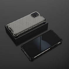 Coque Rebord Contour Silicone et Vitre Transparente Housse Etui 360 Degres AM2 pour Samsung Galaxy A81 Noir
