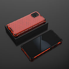 Coque Rebord Contour Silicone et Vitre Transparente Housse Etui 360 Degres AM2 pour Samsung Galaxy A81 Rouge