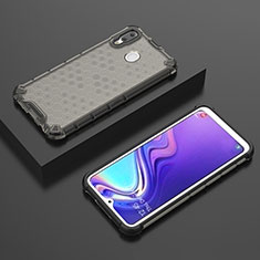 Coque Rebord Contour Silicone et Vitre Transparente Housse Etui 360 Degres AM2 pour Samsung Galaxy M20 Noir