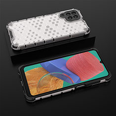 Coque Rebord Contour Silicone et Vitre Transparente Housse Etui 360 Degres AM2 pour Samsung Galaxy M33 5G Blanc