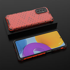 Coque Rebord Contour Silicone et Vitre Transparente Housse Etui 360 Degres AM2 pour Samsung Galaxy M52 5G Rouge