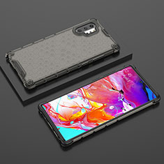 Coque Rebord Contour Silicone et Vitre Transparente Housse Etui 360 Degres AM2 pour Samsung Galaxy Note 10 Plus 5G Noir