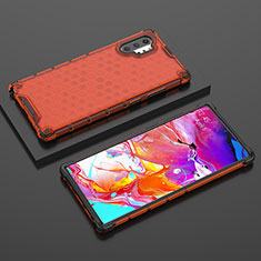 Coque Rebord Contour Silicone et Vitre Transparente Housse Etui 360 Degres AM2 pour Samsung Galaxy Note 10 Plus 5G Rouge