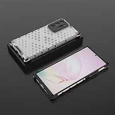 Coque Rebord Contour Silicone et Vitre Transparente Housse Etui 360 Degres AM2 pour Samsung Galaxy Note 20 Ultra 5G Blanc