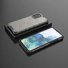 Coque Rebord Contour Silicone et Vitre Transparente Housse Etui 360 Degres AM2 pour Samsung Galaxy S20 Plus 5G Noir